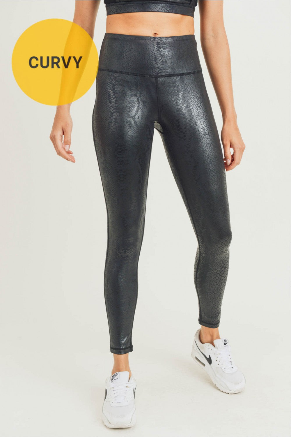 CURVY Glossy Snake Leggings