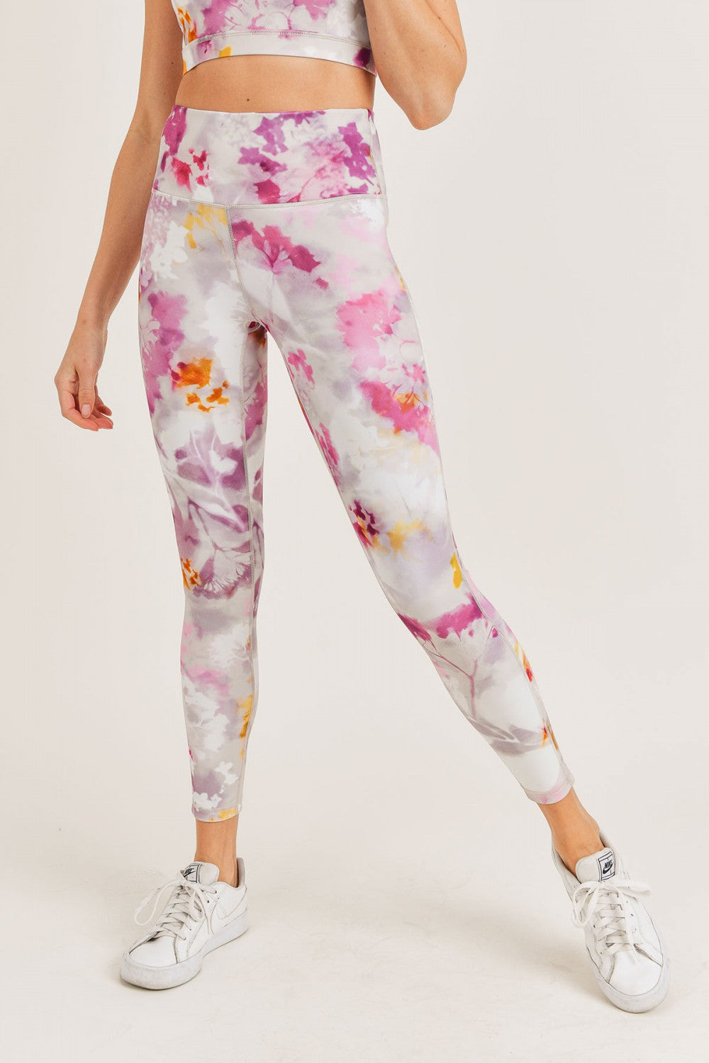 Watercolor Floral Highwaist Leggings