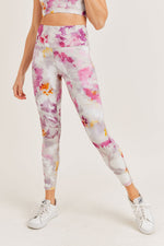 Load image into Gallery viewer, Watercolor Floral Highwaist Leggings
