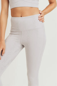 Textured Snake Capri Leggings