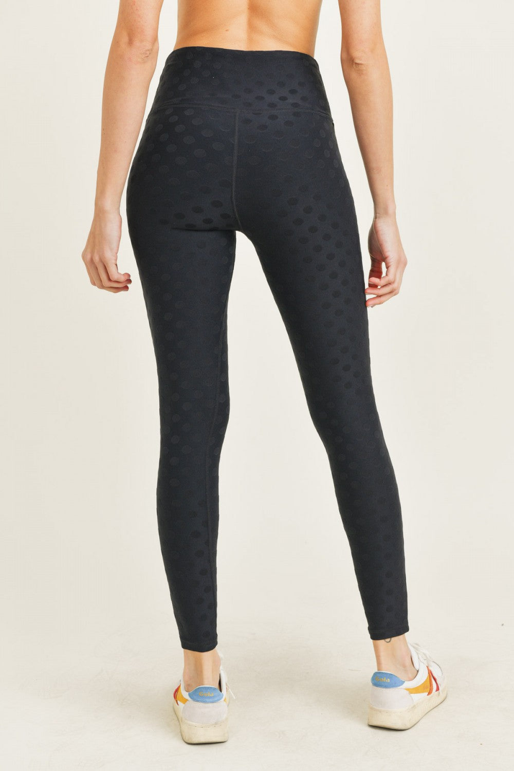 Textured Polkadot Highwaist Leggings