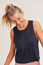 Load image into Gallery viewer, Racerback Flowy Cropped Tank Top
