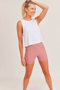 Racerback Flowy Cropped Tank Top