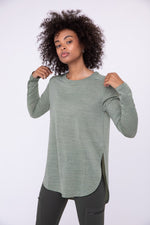 Load image into Gallery viewer, Ribbed Mesh Long Sleeve Flow Top
