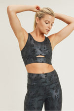 Load image into Gallery viewer, Black Foil Camo Bra
