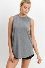 Load image into Gallery viewer, Notched Sleeveless Flowy Tank Top
