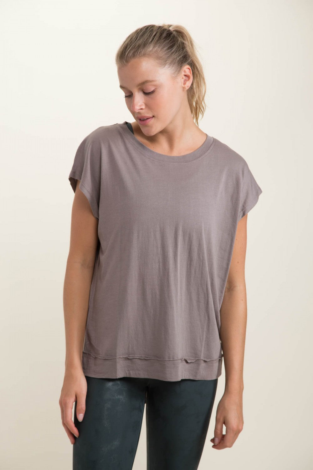 Webbed Cut-Out Back Athleisure Top