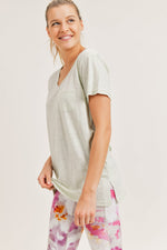 Load image into Gallery viewer, V-Neck Tee with Pocket
